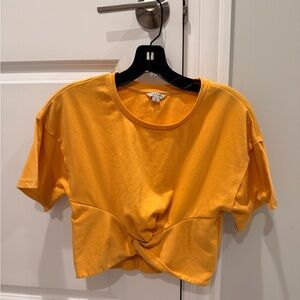Habitual Yellow Knotted Short Sleeve Tee